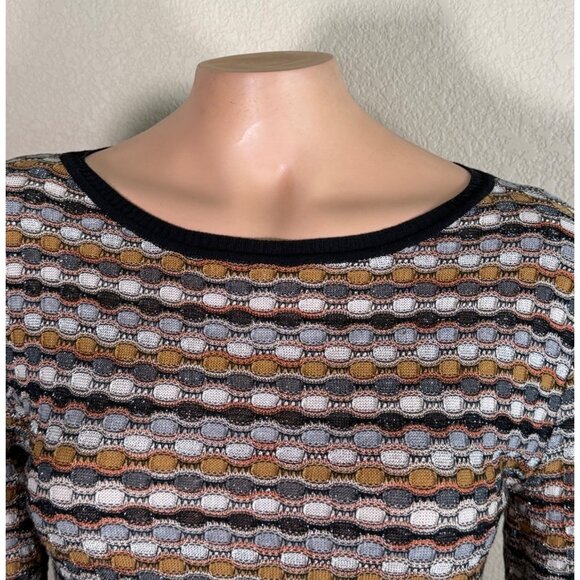 Missoni Geometric Striped Knit Midi Dress Multicolor - Picture 4 of 11